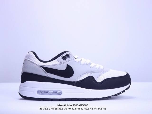 真标nike Air Max 1 Air Max 气垫 全新配色 鞋身材质均选择皮革、织物、麂皮多种材质覆盖，保证质感的前提下，层次感也相当不错。细节方面，除了