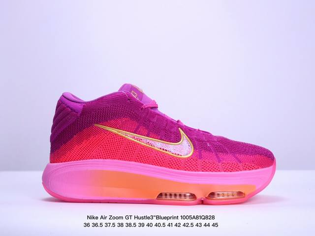 公司级nike Air Zoom Gt Hustle3 Blueprint 时尚百搭 減震耐磨透气 低帮 篮球鞋货号:Hj9084- Xm 5Q828