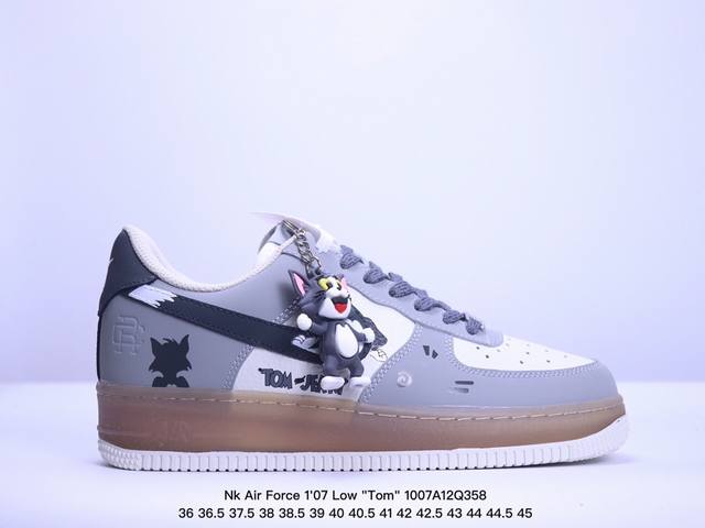 独家实拍nk Air Force 1'07 Low Tom “#汤姆猫” 空军一号低帮休闲板鞋 货号：Cw1888-806 汤姆，猫和老鼠 动画主角，70年代老