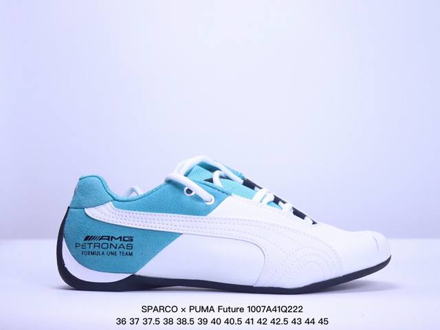 公司级sparco × Puma Future 皮革牛皮织物 圆头系带 耐磨低帮 生活休闲鞋 货号:30789 1 尺码:36 37 37.5 38 38.5