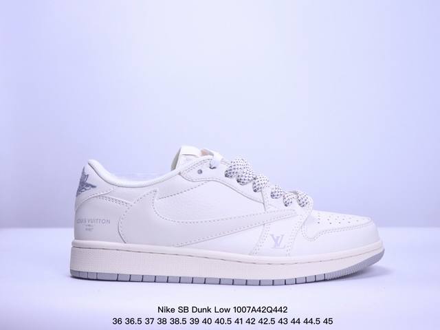 公司级带半码耐克travis Scott X Fragment Design X Air Jordan 1 Low Og Sp Aj1 乔1 联名-低帮文化休闲