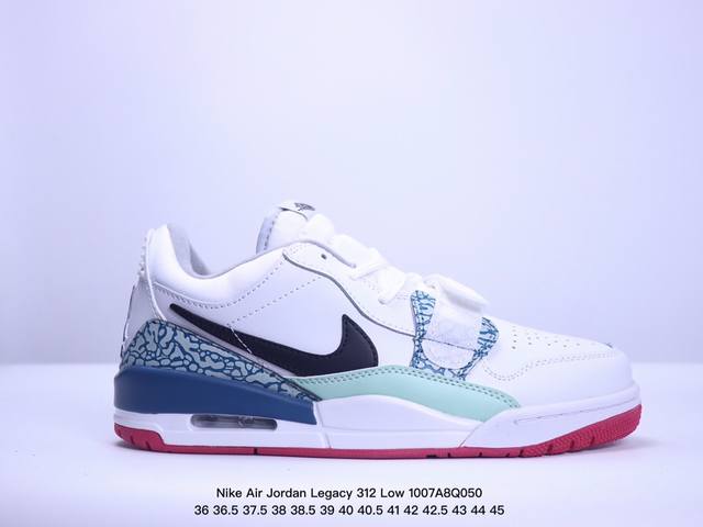 三合一最强合体，多种新配色回归耐克nike Air Jordan Legacy 312 Low”White Grey Fog Blue Red“乔丹最强三合一混