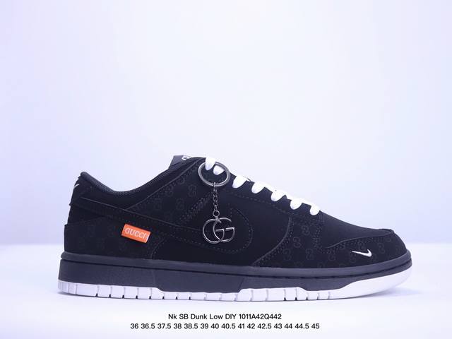 头层带半码耐克nk Sb Dunk Low Diy 联名-周年高端定制 低帮休闲板鞋 货号：Dq1098-351 #定制鞋盒 大厂纯原品质出货 超高清洁度 皮料