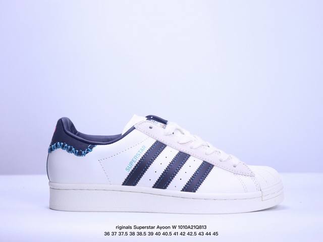 公司级阿迪达斯adidas三叶草 Originals Superstar Ayoon W贝壳头系列低帮经典百搭休闲运动板鞋 货号:Ie1436 尺码:35 36 - 点击图像关闭