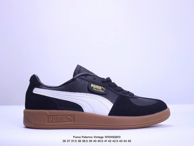 真标puma Palermo Vintage复古单品 彪马 防滑耐磨低帮德训板鞋 货号:396464-06 Xm1010Q813