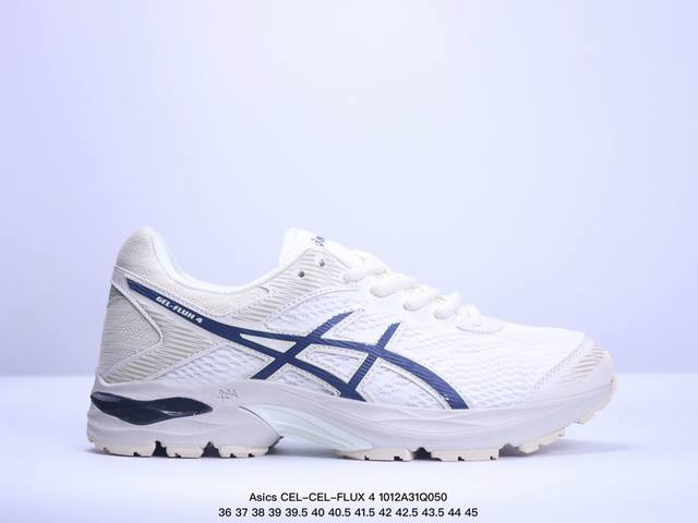 亚瑟士asics Cel-Cel-Flux 4复古单品 网面休闲透气跑步鞋 鞋款采用亚瑟士amplifoam科技 为运动中带来回弾性和轻量性感受 工程网眼鞋面提