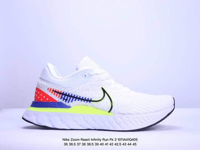 公司级nike Zoom React Infinity Run Fk 3 耐克马拉松机能风格运动鞋 实拍首发 鞋款搭载柔软泡绵 在运动中为你塑就缓震脚感 设计灵