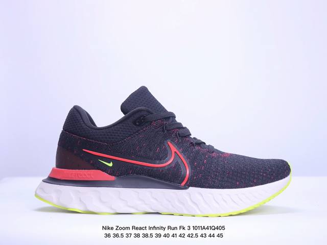 公司级nike Zoom React Infinity Run Fk 3 耐克马拉松机能风格运动鞋 实拍首发 鞋款搭载柔软泡绵 在运动中为你塑就缓震脚感 设计灵