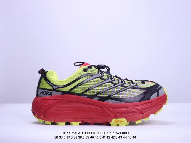 公司级hoka Mafate Speed Three 2玛法特 超轻厚底轻量山地跑步鞋 货号:1153931 尺码:36 36.5 37.5 38 38.5 3