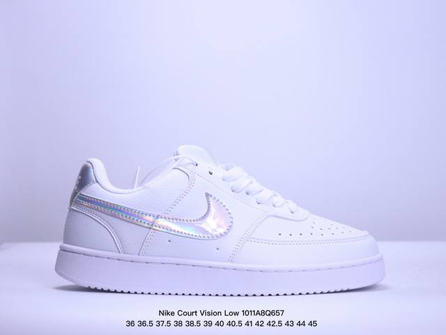 Nike Court Vision Low 低帮百搭透气休闲运动板鞋 首发实拍 经典耐用的设计，兼顾舒适脚感和出众风范，演绎匠心之作。结构性的支撑贴合感结合复古