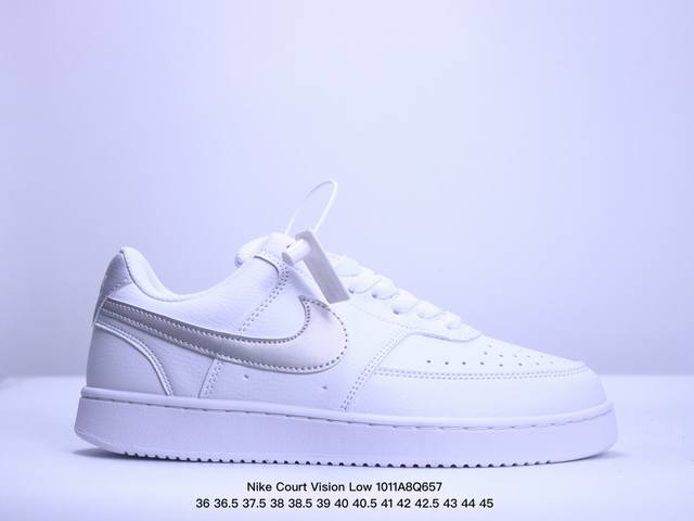 Nike Court Vision Low 低帮百搭透气休闲运动板鞋 首发实拍 经典耐用的设计，兼顾舒适脚感和出众风范，演绎匠心之作。结构性的支撑贴合感结合复古 - 点击图像关闭