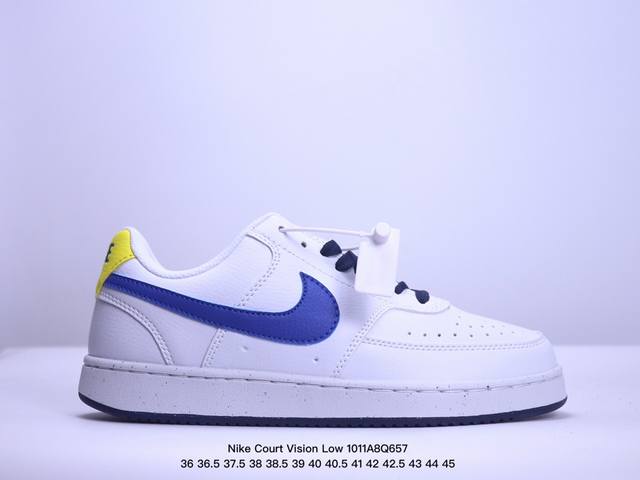 Nike Court Vision Low 低帮百搭透气休闲运动板鞋 首发实拍 经典耐用的设计，兼顾舒适脚感和出众风范，演绎匠心之作。结构性的支撑贴合感结合复古