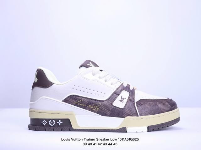 公司级全新lv路易威登louis Vuitton Trainer Sneaker Low休闲运动文化百搭板鞋 尺码:40-45 Id:Jfd129-Dj Dxm