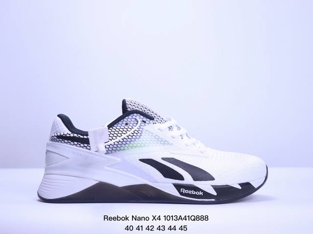 Reebok锐步官方2024春夏新款男nano X4 经典运动健身综合训练鞋。Reebok Nano X4 在健身房里，几乎可以用于所有事情，有点像万事通。Fl