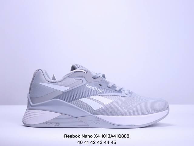 Reebok锐步官方2024春夏新款男nano X4 经典运动健身综合训练鞋。Reebok Nano X4 在健身房里，几乎可以用于所有事情，有点像万事通。Fl