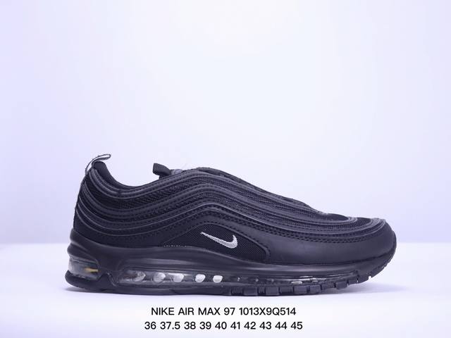 耐克nike休闲鞋 经典 气垫 Air Max 97 子弹气垫低帮运动鞋。Air Max '97 运动跑鞋以流线型鞋身和卓越科技为热爱运动的你造就全方位防护，强