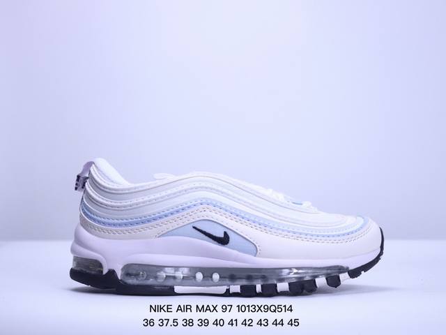 耐克nike休闲鞋 经典 气垫 Air Max 97 子弹气垫低帮运动鞋。Air Max '97 运动跑鞋以流线型鞋身和卓越科技为热爱运动的你造就全方位防护，强