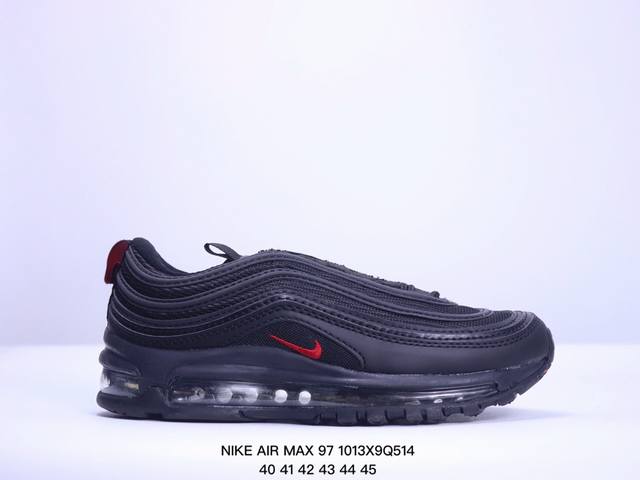 耐克nike休闲鞋 经典 气垫 Air Max 97 子弹气垫低帮运动鞋。Air Max '97 运动跑鞋以流线型鞋身和卓越科技为热爱运动的你造就全方位防护，强