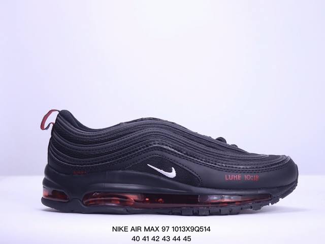 耐克nike休闲鞋 经典 气垫 Air Max 97 子弹气垫低帮运动鞋。Air Max '97 运动跑鞋以流线型鞋身和卓越科技为热爱运动的你造就全方位防护，强