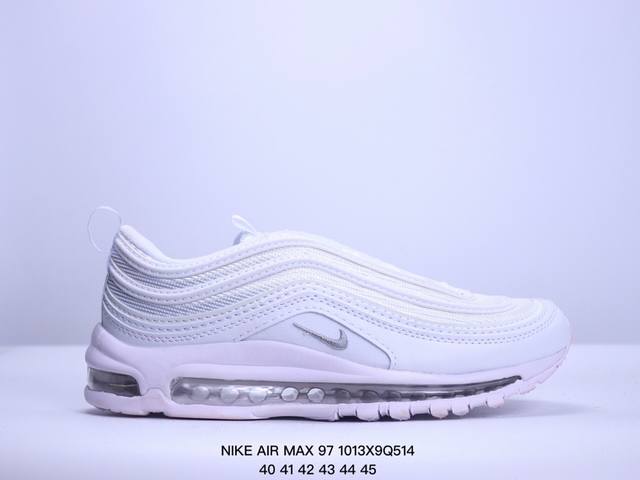 耐克nike休闲鞋 经典 气垫 Air Max 97 子弹气垫低帮运动鞋。Air Max '97 运动跑鞋以流线型鞋身和卓越科技为热爱运动的你造就全方位防护，强