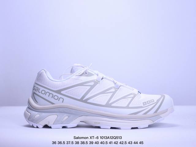 Salomon Xt-6 萨洛蒙复古潮流户外机能登山跑鞋 冰川白 412529 尺码：36 36.5 37.5 38 38.5 39 40 40.5 41 42