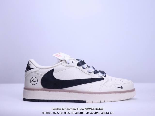 海外爆款限量发售！公司级 Travis Scott X Fragment Design X Jordan Air Jordan 1 Low Og Sp “Lv联