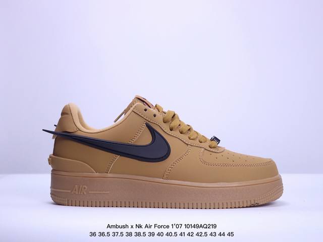 Ambush X Nk Air Force 1‘07 Low ”Phantom“ 联名款 空军一号低帮休闲板鞋 Dv3464-017 #鞋款鞋身以及内衬均采用了