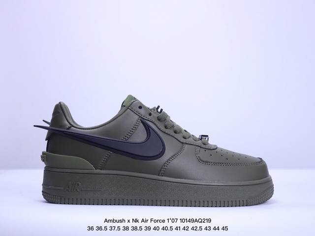 Ambush X Nk Air Force 1‘07 Low ”Phantom“ 联名款 空军一号低帮休闲板鞋 Dv3464-017 #鞋款鞋身以及内衬均采用了