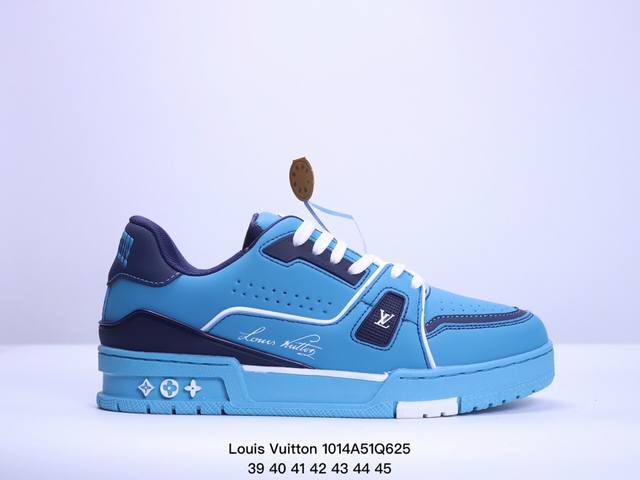 公司级全新lv路易威登louis Vuitton Trainer Sneaker Low休闲运动文化百搭板鞋 尺码:36-45 Xm1014Q625