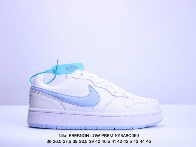 耐克nike Ebernon Low Prem 休闲运动板鞋 低帮百搭透气休闲运动板鞋，经典耐用的设计，兼顾舒适脚感和出众风范，演绎匠心之作。结构性的支撑贴合感