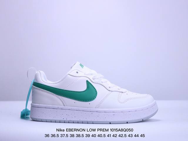 耐克nike Ebernon Low Prem 休闲运动板鞋 低帮百搭透气休闲运动板鞋，经典耐用的设计，兼顾舒适脚感和出众风范，演绎匠心之作。结构性的支撑贴合感