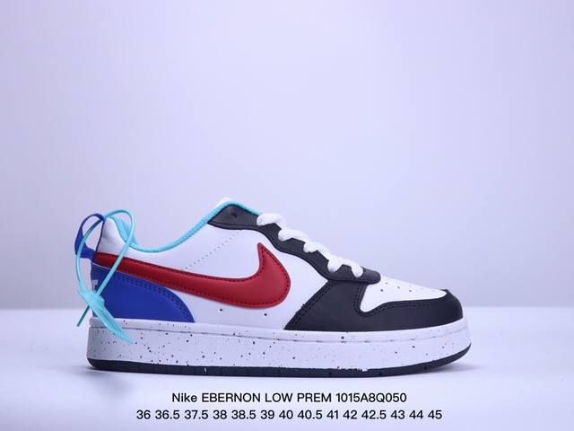 耐克nike Ebernon Low Prem 休闲运动板鞋 低帮百搭透气休闲运动板鞋，经典耐用的设计，兼顾舒适脚感和出众风范，演绎匠心之作。结构性的支撑贴合感