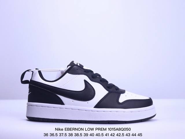 耐克nike Ebernon Low Prem 休闲运动板鞋 低帮百搭透气休闲运动板鞋，经典耐用的设计，兼顾舒适脚感和出众风范，演绎匠心之作。结构性的支撑贴合感