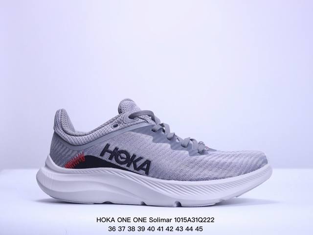 Hoka One One Solimar轻便舒适织物耐磨减震低帮长跑跑步鞋男款灰色 Xm1015Q222