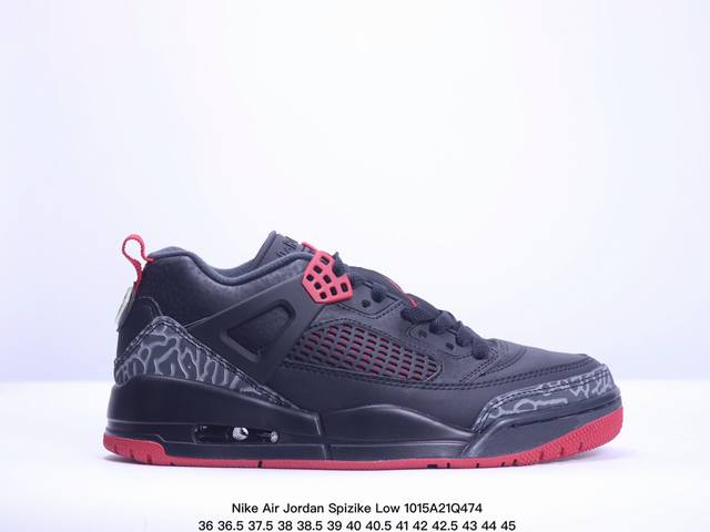 真标nike Air Jordan Spizike Low舒适百搭 防滑耐磨 低帮 复古篮球鞋 货号:Fq1869-800 尺码:36 36.5 37.5 38