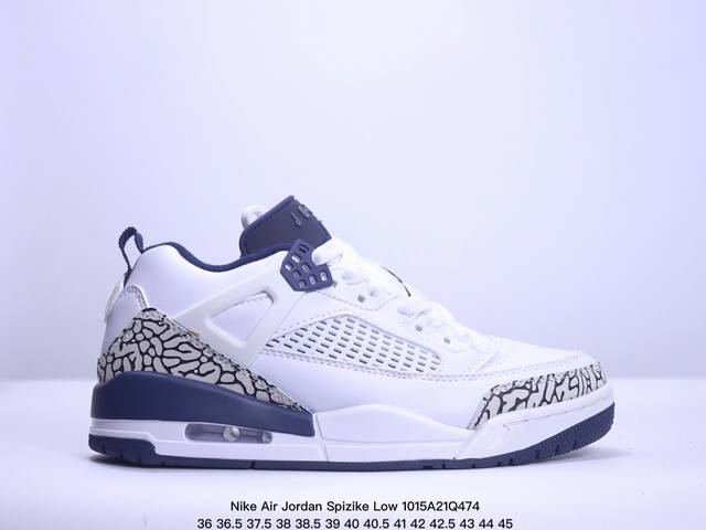 真标nike Air Jordan Spizike Low舒适百搭 防滑耐磨 低帮 复古篮球鞋 货号:Fq1869-800 尺码:36 36.5 37.5 38