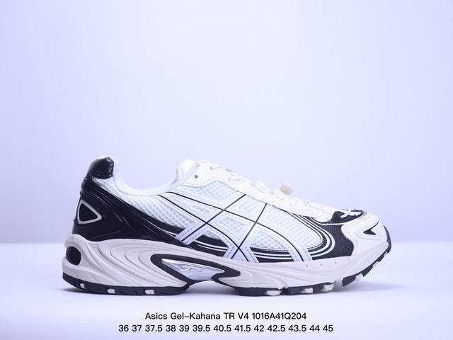 Asics 亚瑟士 公司级 Gel-Kahana Tr V4系 男女鞋真标半码制，升级原楦原纸版开发版型，采用环保太空合成革配合透气网眼布鞋面材质，全新轻量ev