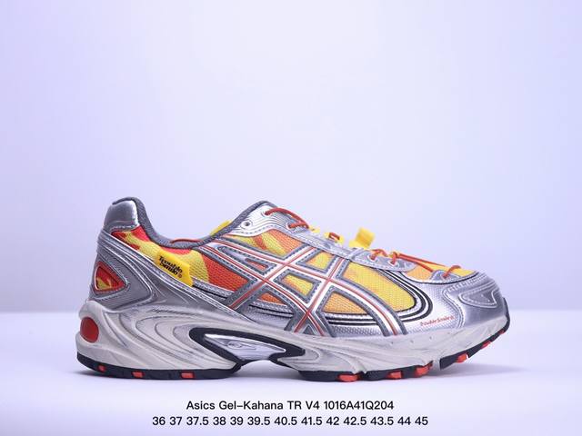 Asics 亚瑟士 公司级 Gel-Kahana Tr V4系 男女鞋真标半码制，升级原楦原纸版开发版型，采用环保太空合成革配合透气网眼布鞋面材质，全新轻量ev