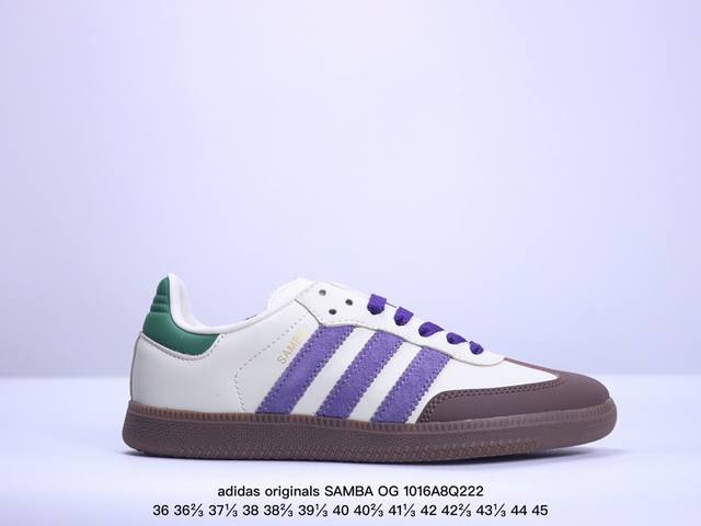 Adidas Originals Samba Og Og 舒适百搭简约防滑耐磨低帮 板鞋 男女款黑棕 Xm1016Q222