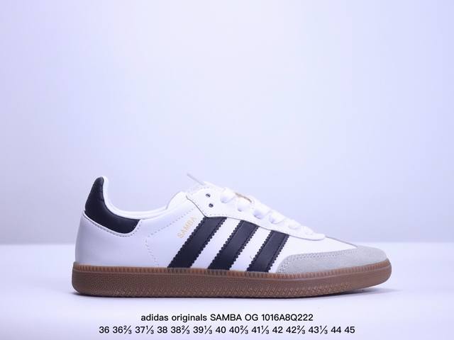 Adidas Originals Samba Og Og 舒适百搭简约防滑耐磨低帮 板鞋 男女款黑棕 Xm1016Q222