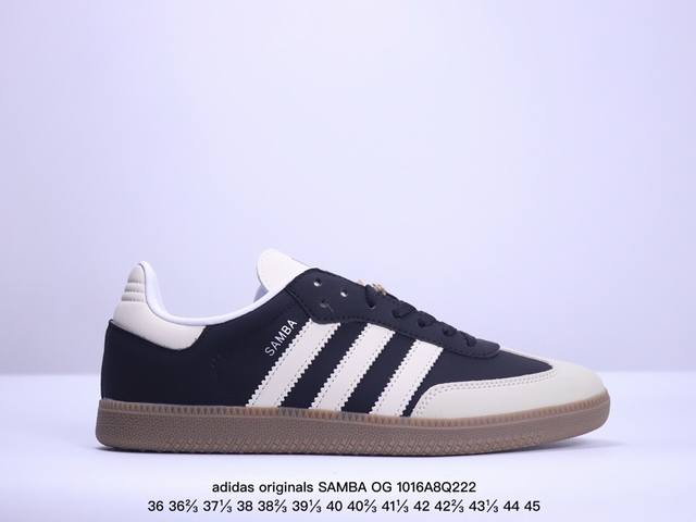 Adidas Originals Samba Og Og 舒适百搭简约防滑耐磨低帮 板鞋 男女款黑棕 Xm1016Q222