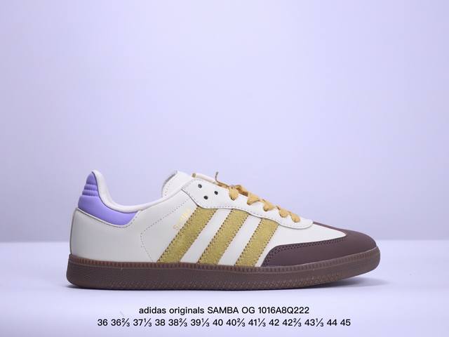 Adidas Originals Samba Og Og 舒适百搭简约防滑耐磨低帮 板鞋 男女款黑棕 Xm1016Q222