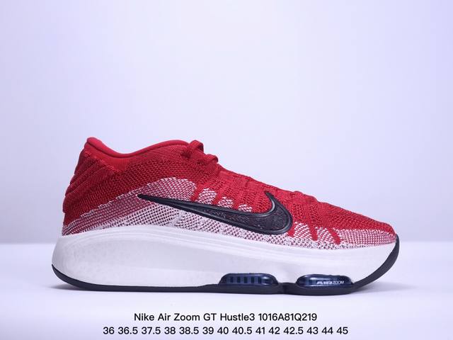 公司级nike Air Zoom Gt Hustle3 Blueprint 时尚百搭 減震耐磨透气 低帮 篮球鞋 货号:Hj9084- 尺码:36 36.5 3