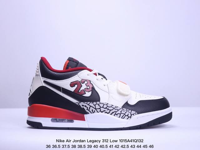 公司级三合一最强合体，多种新配色回归耐克nike Air Jordan Legacy 312 Low”White Grey Fog Blue Red“乔丹最强三