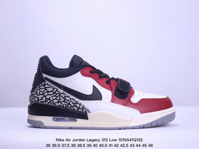 公司级三合一最强合体，多种新配色回归耐克nike Air Jordan Legacy 312 Low”White Grey Fog Blue Red“乔丹最强三