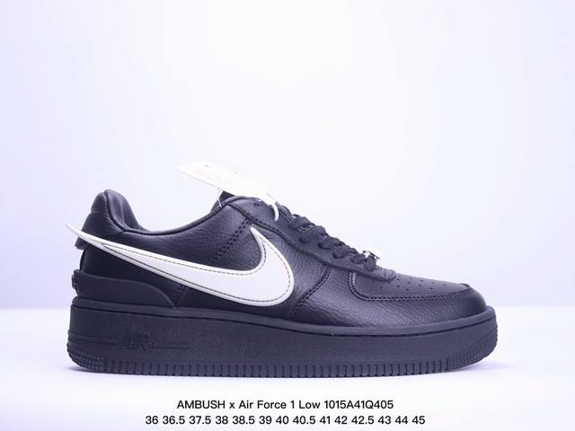 公司级ambush X Air Force 1 Low Sp 埋伏系列 空军联名合作款“皮革黑白大钩” 官方货号：Dv3464-001Size：36 36.5