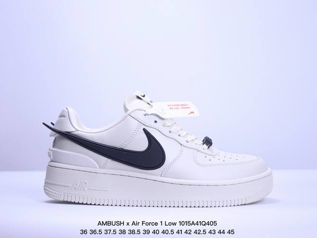 公司级ambush X Air Force 1 Low Sp 埋伏系列 空军联名合作款“皮革黑白大钩” 官方货号：Dv3464-001Size：36 36.5