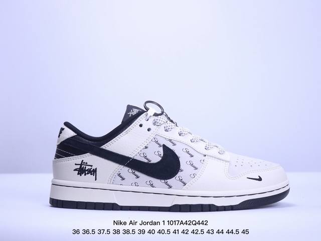 海外爆款限量发售！公司级 Nike Jordan Air Jordan 1“Lv联名 米橙蓝” 高端定制 低帮 复古 减震 防滑 耐磨 篮球鞋 定制鞋盒 大厂纯