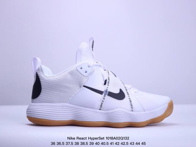 公司级耐克nike React Hyperset袜套加绑带运动 排球鞋男女鞋 货号:Dj4473-100 尺码:36 36.5 37.5 38 38.5 39