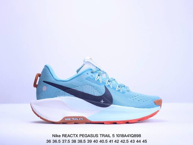 公司级nike Reactx Pegasus Trail 5 Next Nature 越野跑步鞋 登月兼顾迅疾外观和稳固脚感 后跟覆面和中足动态支撑巧妙融合 缔